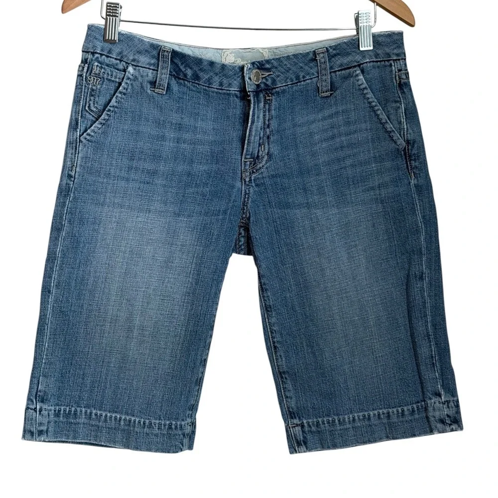 Miss Me Bermuda Denim Shorts‎ Womens 29 Blue Jeans Jorts Y2K Medium Wash JP4727